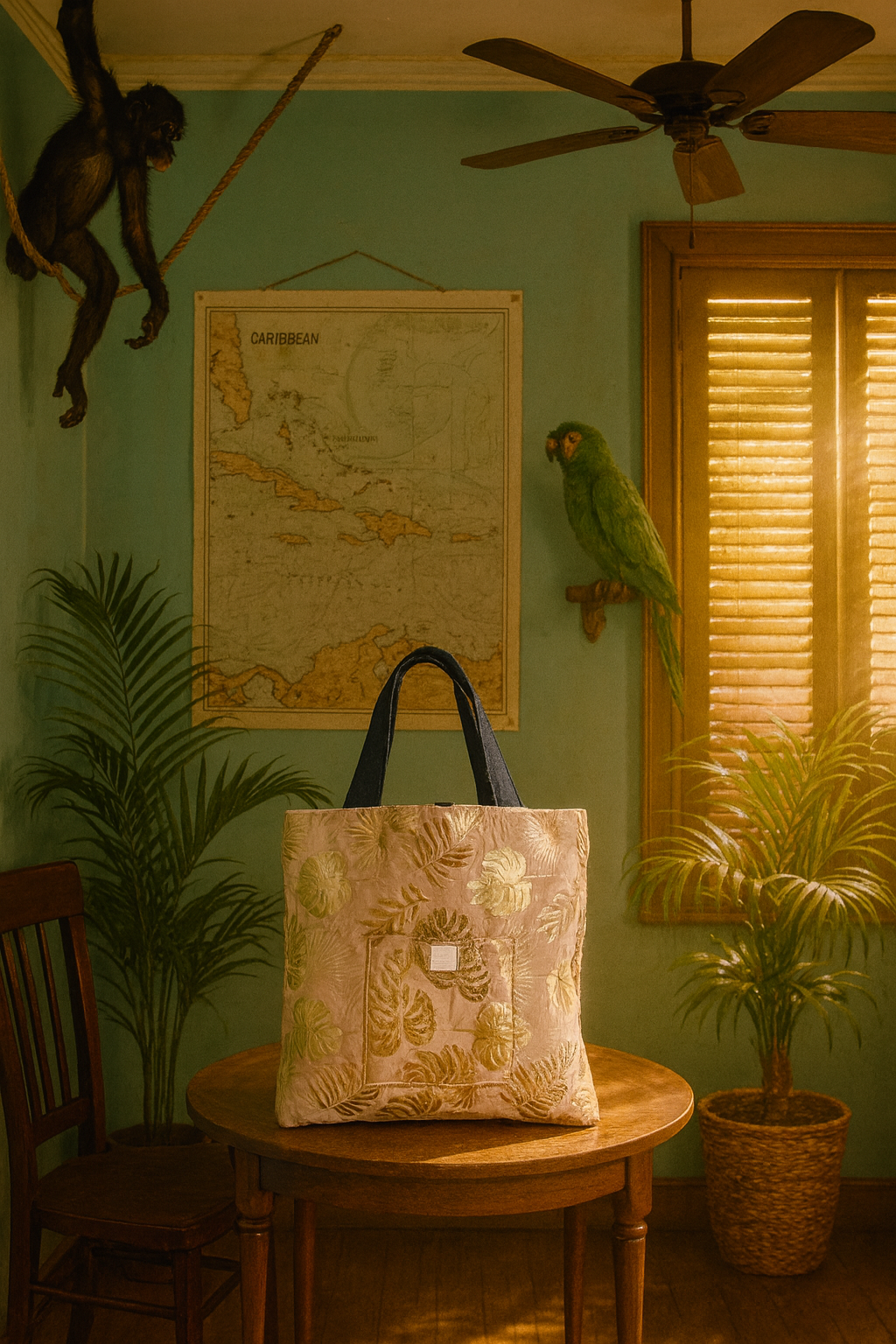 Einzelstück | Tote bag XL Palmen