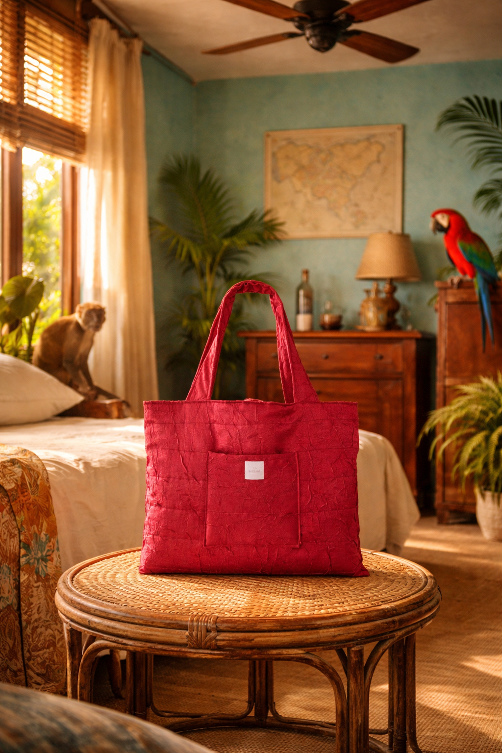 Tote bag midi rot