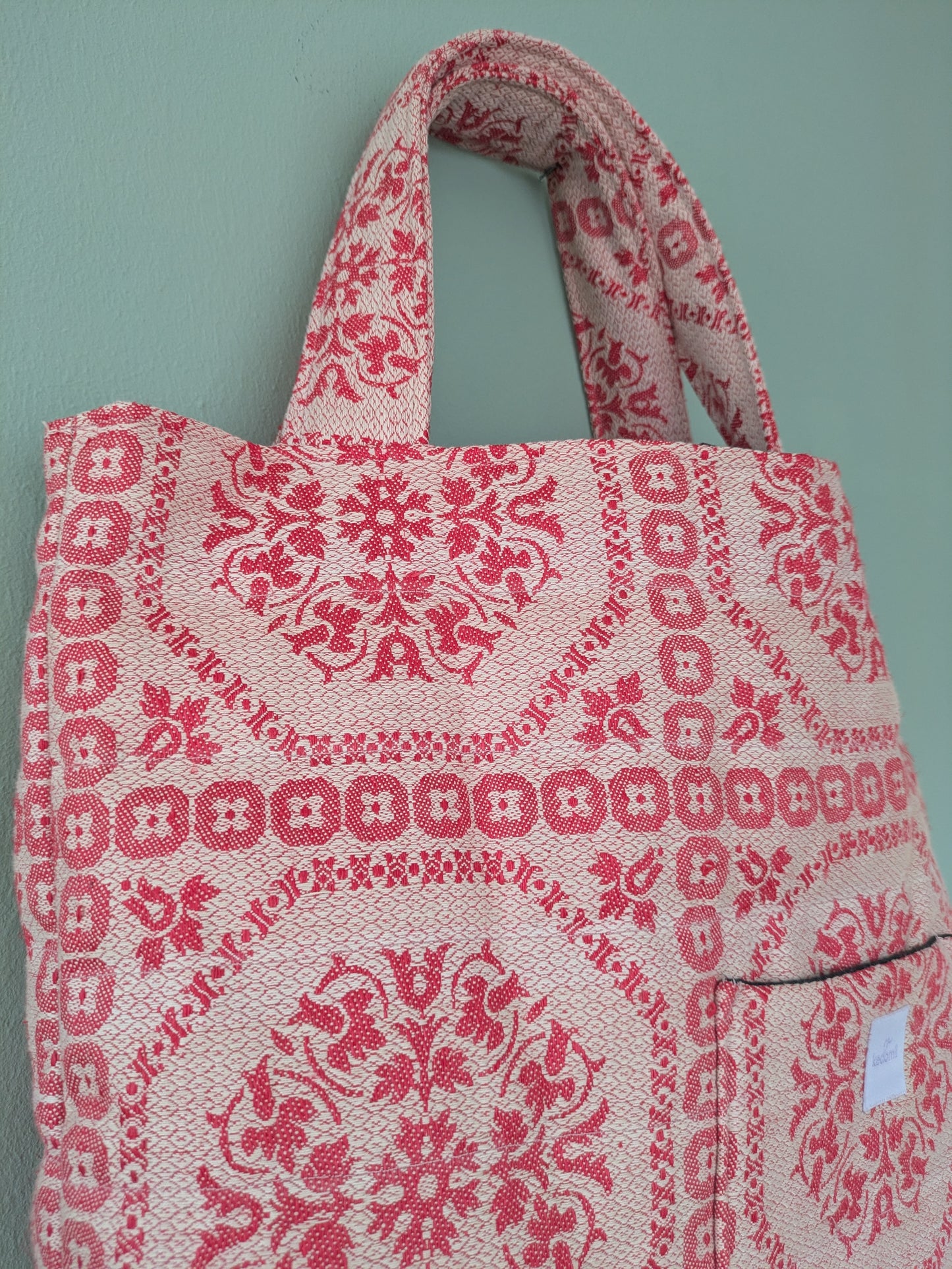 Tote bag XL rot weiß