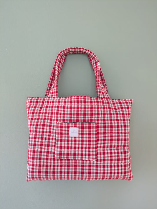 Tote bag midi kariert