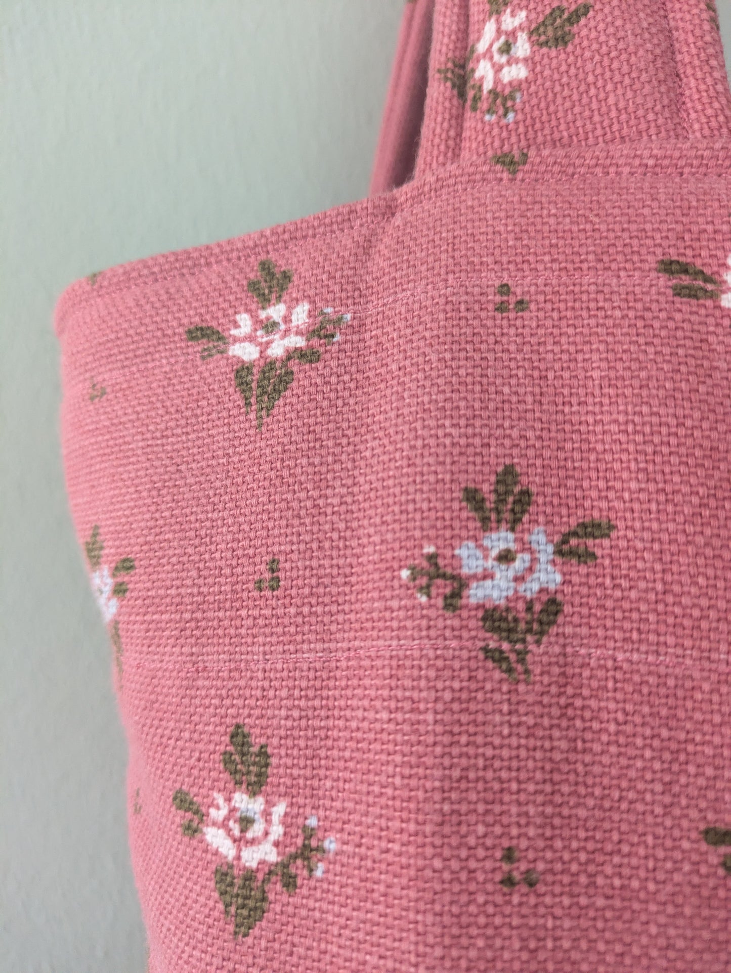 Tote bag midi rosa geblümt