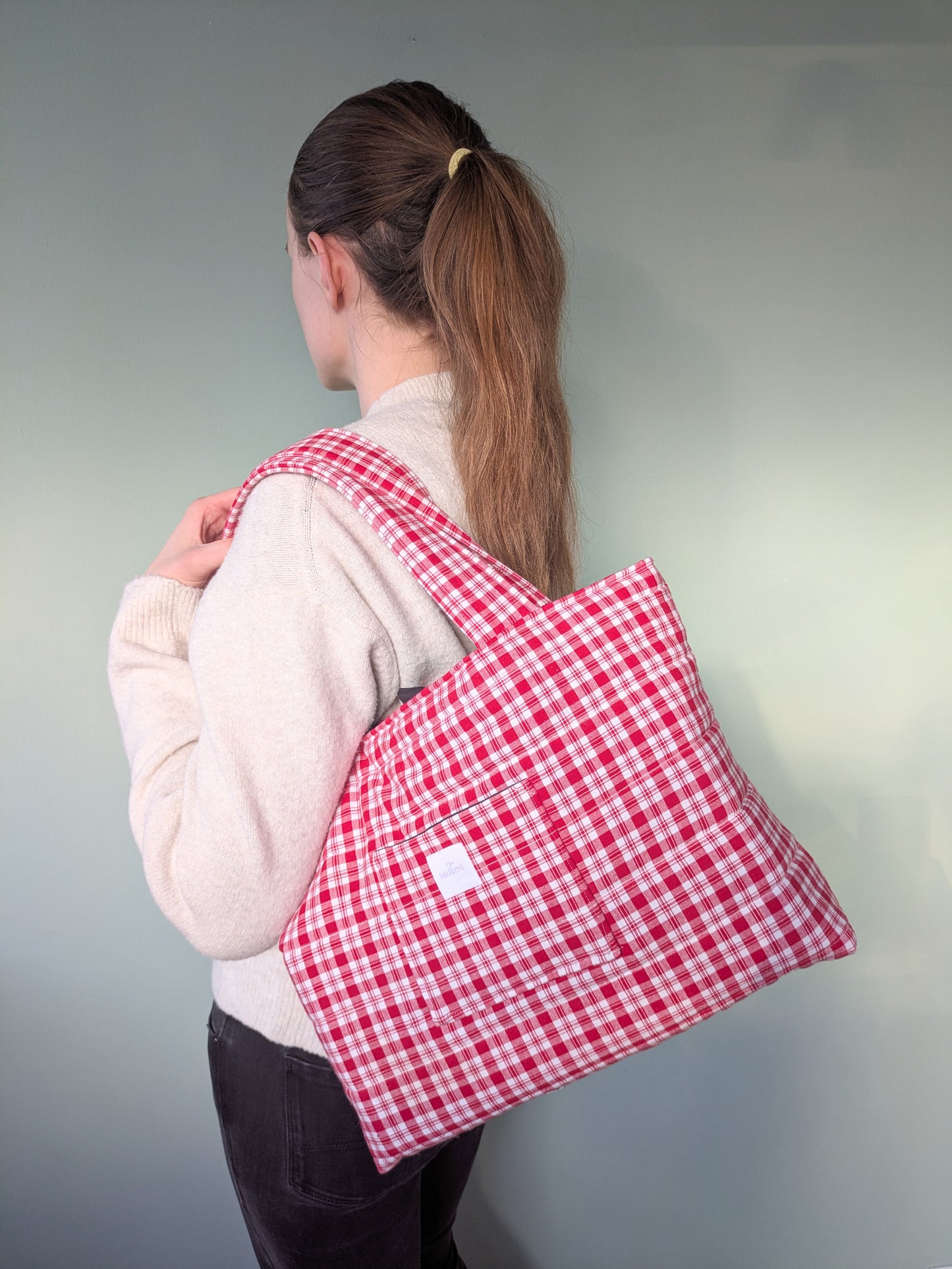 Tote bag midi kariert