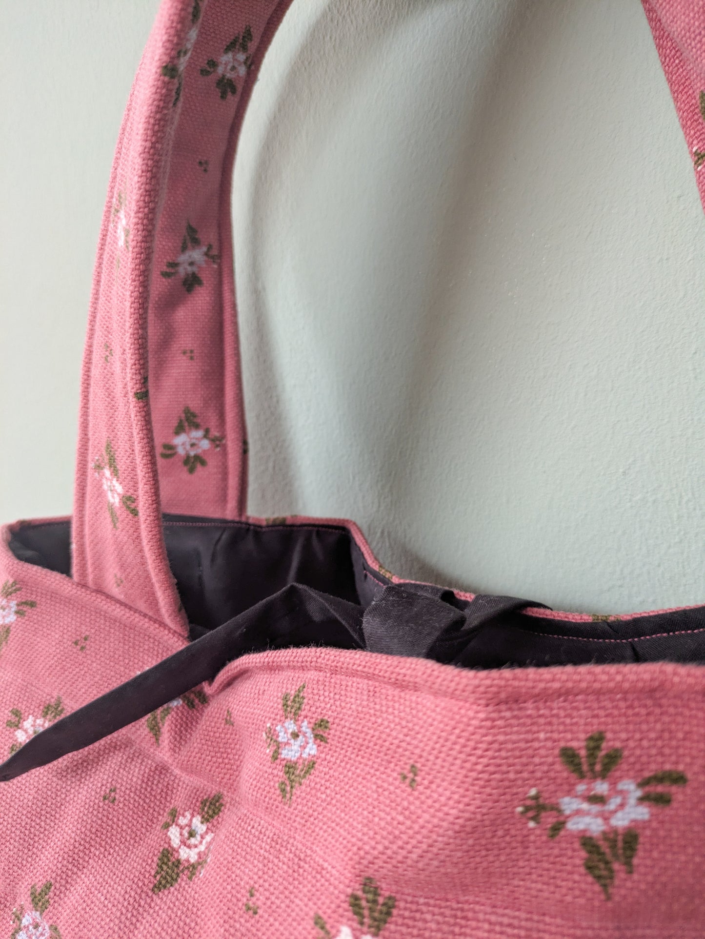 Tote bag XL rosa geblümt