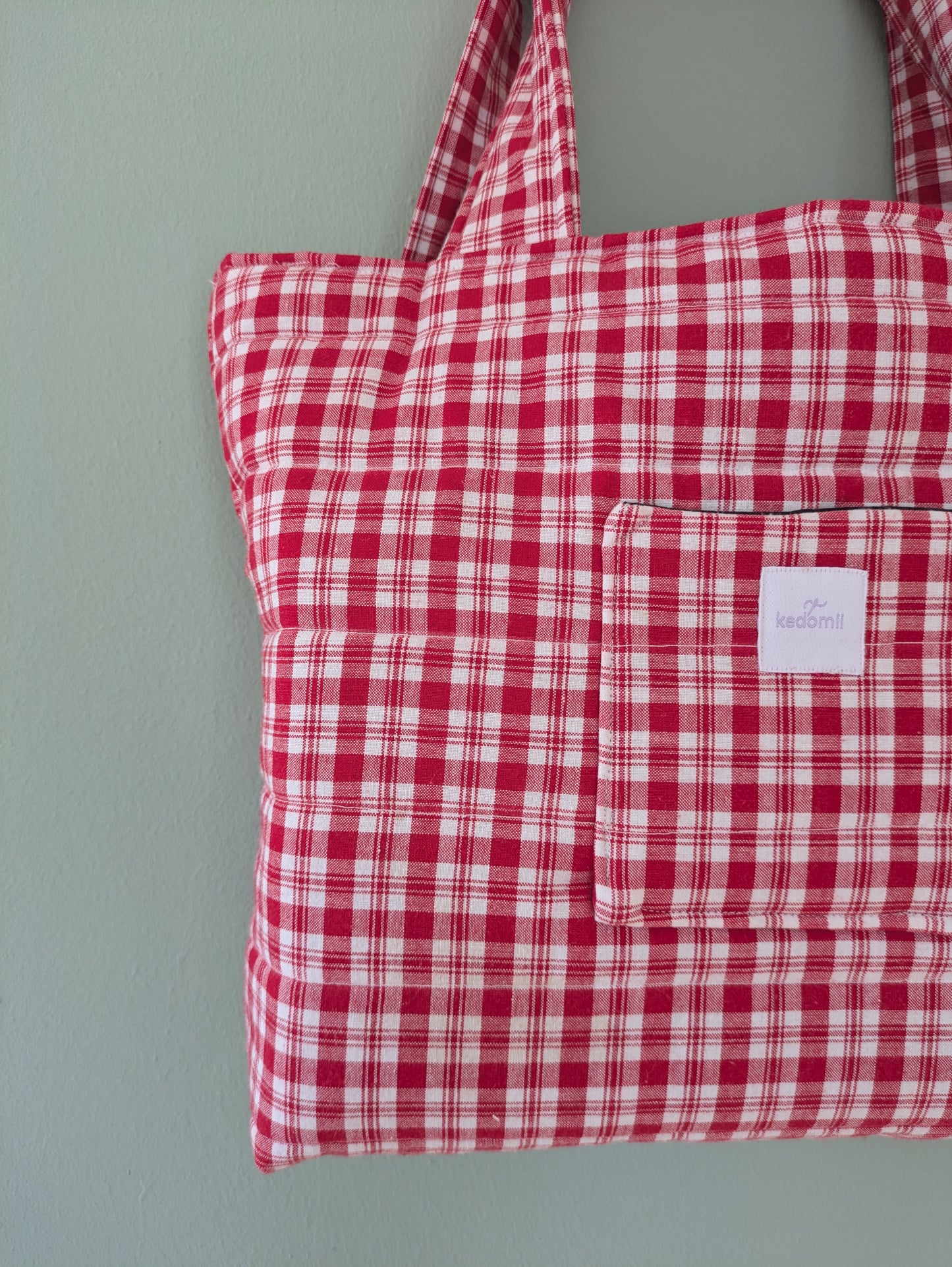 Tote bag midi kariert