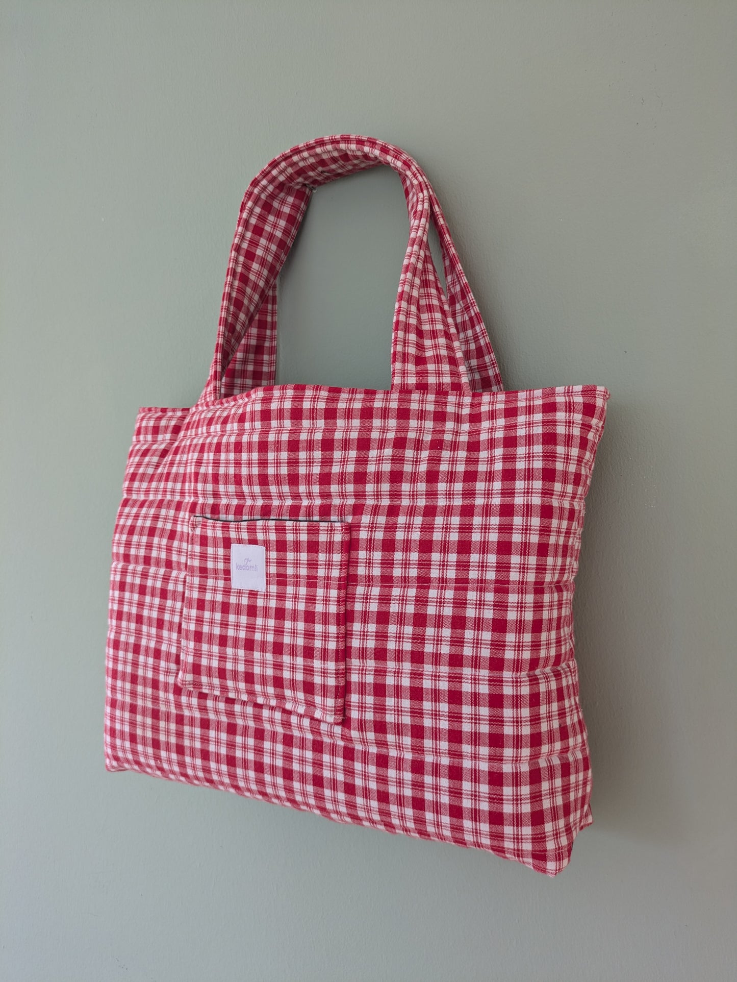 Tote bag midi kariert